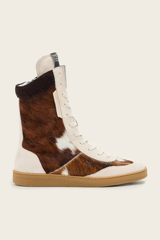 AllSaints sneakersy skórzane Louise High Top pozostałe beżowy W061FE