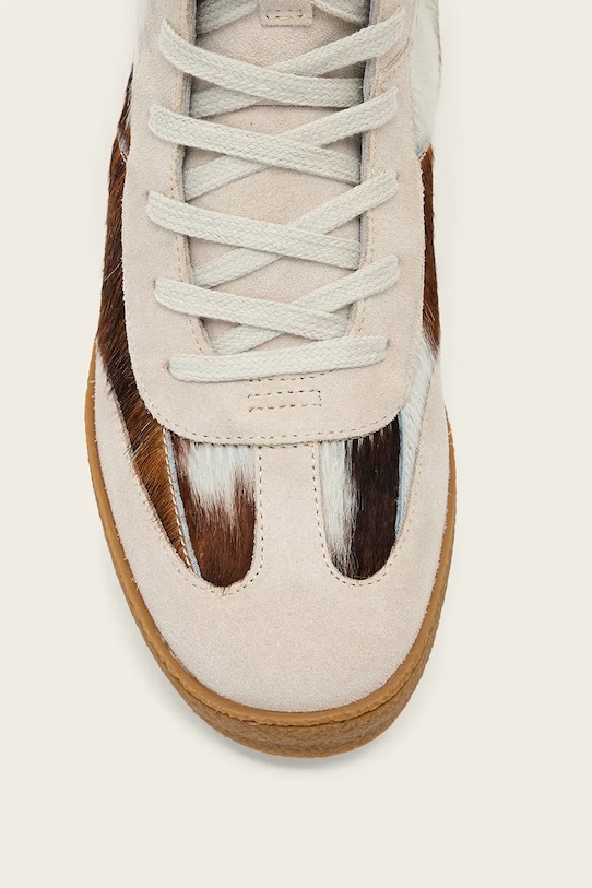 AllSaints sneakersy skórzane Louise High Top W061FE beżowy