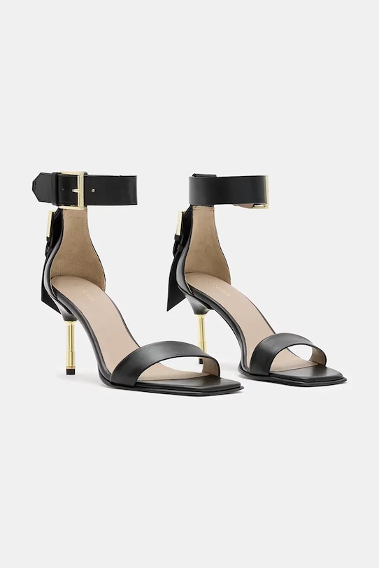 Шкіряні сандалі AllSaints Noir Mid Sandal W151FB чорний SS26