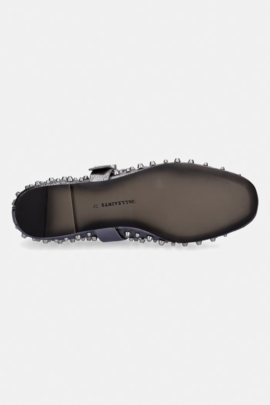 AllSaints baleriny skórzane Sabine Stud Shoe W089FE srebrny