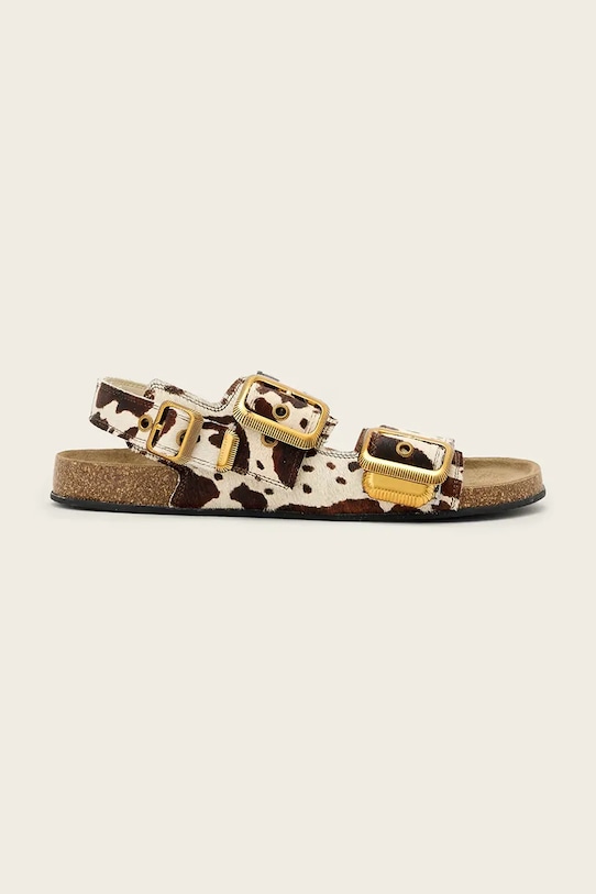 AllSaints sandale s niskim potplatom za žene od kože Staffa Sandal bež W046FE