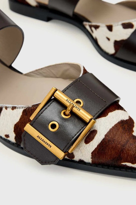 AllSaints baleriny skórzane Sutton Shoe beżowy W108FE