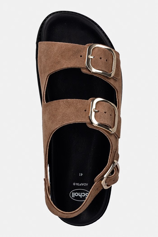 Scholl sandały zamszowe BLAKE brązowy F007761062