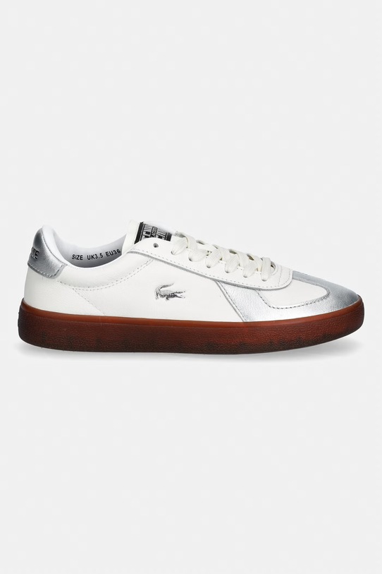 Lacoste sneakersy skórzane Baseshot Pro Sneakers Silver & Gold Pack 51SFA0176 biały SS26