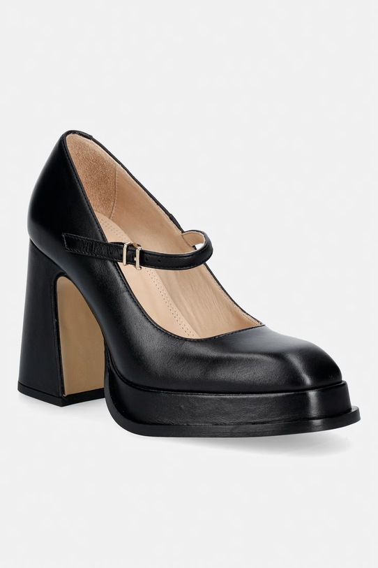 Souliers Martinez czółenka skórzane CASILDA czarny CASILDA.BLACK
