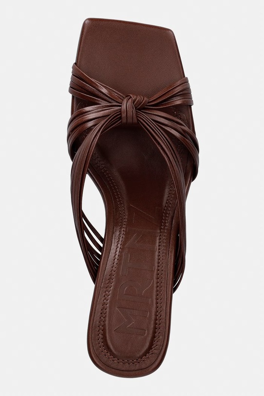 Δερμάτινες παντόφλες Souliers Martinez AMANDA καφέ AMANDA.DBROWN