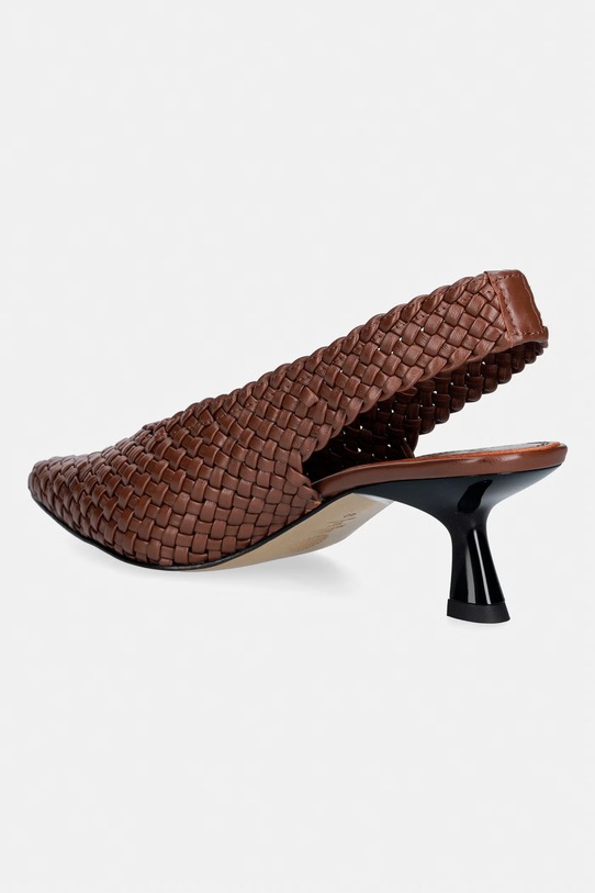 Obuwie Souliers Martinez szpilki skórzane BIANCA BIANCA.DBROWN brązowy