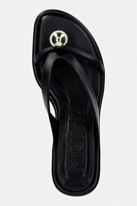 Souliers Martinez klapki skórzane ESTELA czarny ESTELA.BLACK