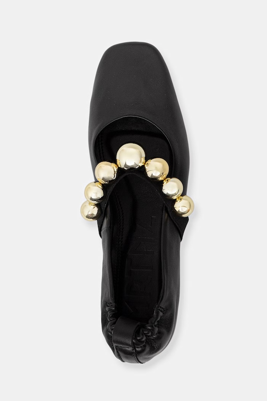 Kožené balerínky Souliers Martinez FLAMENCA čierna FLAMENCA.BLACK