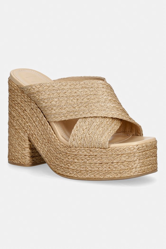 Souliers Martinez natikači s polno peto (blok) GARDA bež GARDA.NATURAL