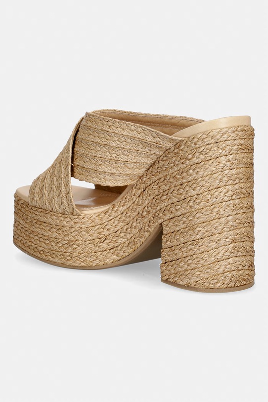 Obutev Souliers Martinez natikači s polno peto (blok) GARDA GARDA.NATURAL bež