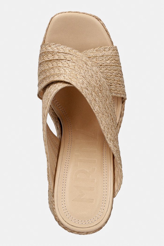 Souliers Martinez natikači s polno peto (blok) GARDA bež GARDA.NATURAL