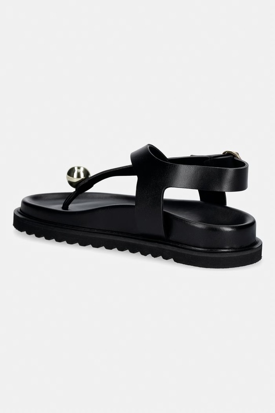 Παπούτσια Souliers Martinez σανδάλια γυναικεία δερμάτινα SPIAGGIA SPIAGGIA.BLACK μαύρο