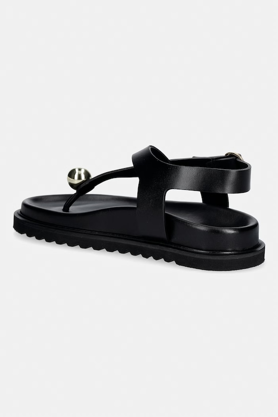 Παπούτσια Souliers Martinez σανδάλια γυναικεία δερμάτινα SPIAGGIA SPIAGGIA.BLACK μαύρο