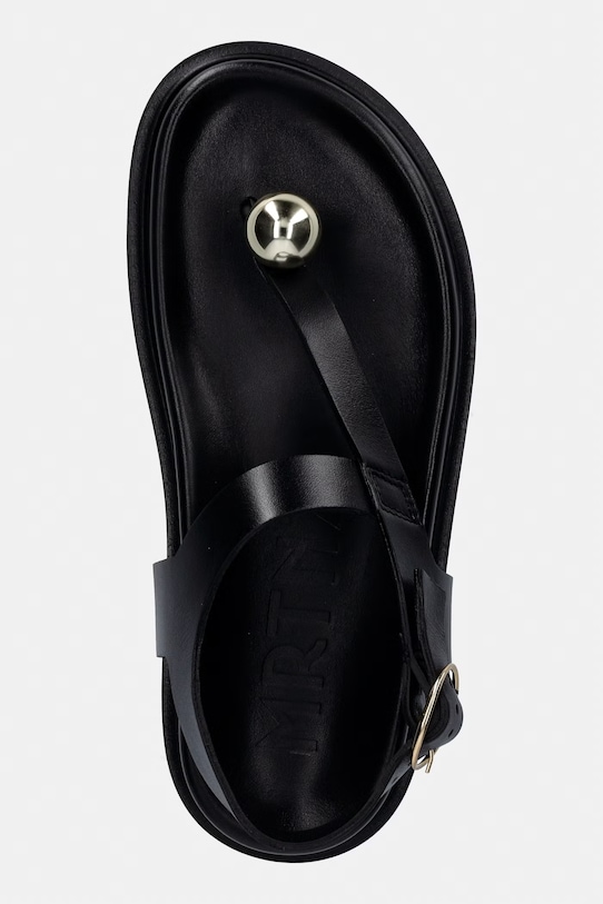 Souliers Martinez σανδάλια γυναικεία δερμάτινα SPIAGGIA μαύρο SPIAGGIA.BLACK