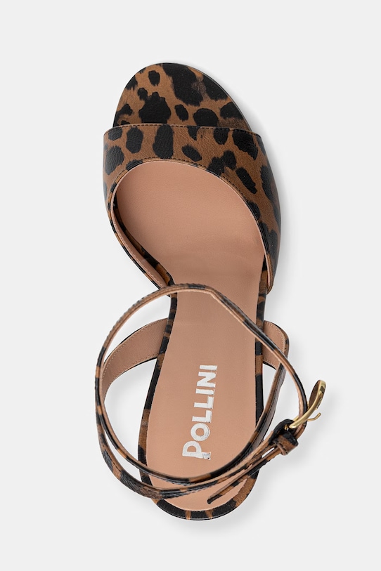 Pollini sandały skórzane beżowy SA16019M1OTJ0105