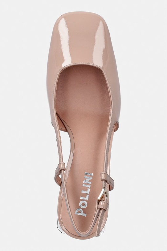 Kožené lodičky Pollini béžová SA10055M1OTB0609