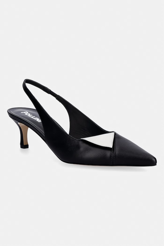 Pollini szpilki skórzane czarny SA10095M1OTE100A