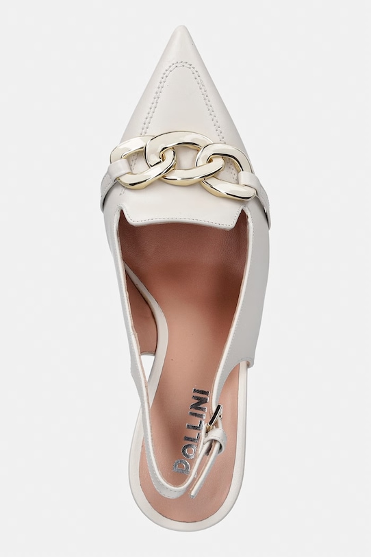 Kožené lodičky Pollini béžová SA10109M1OTC0101