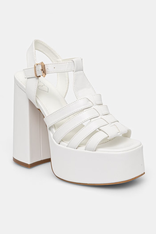 Koi Footwear sandale DBP55 WHITE PLATFORM HEEL gros alb DBP55