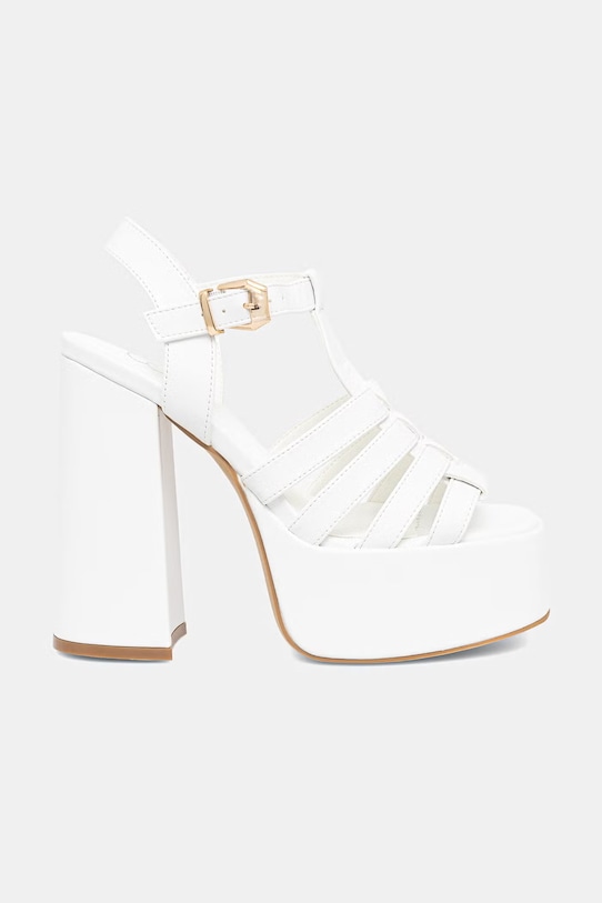 Koi Footwear sandale DBP55 WHITE PLATFORM HEEL DBP55 alb SS26