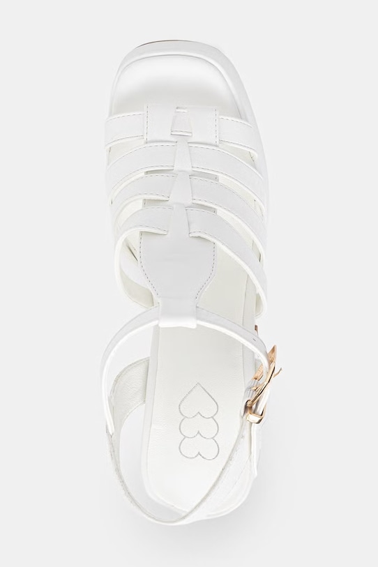 Koi Footwear sandały DBP55 WHITE PLATFORM HEEL biały DBP55