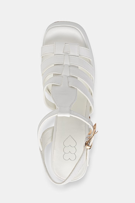 Koi Footwear sandale DBP55 WHITE PLATFORM HEEL alb DBP55
