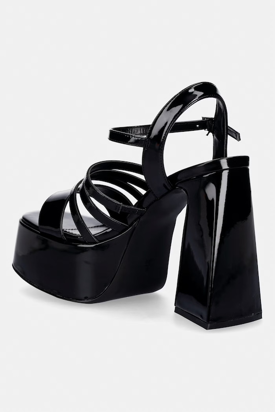 Obuwie Koi Footwear sandały Dynasty All Black Platform Strappy Heels Dynasty czarny