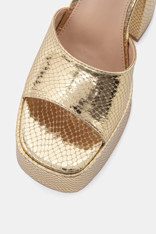 Πέδιλα Koi Footwear Shonen Gold Lizard Platform Heels χρυσαφί Shonen