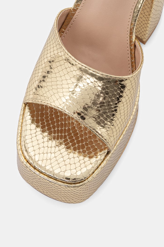 Πέδιλα Koi Footwear Shonen Gold Lizard Platform Heels χρυσαφί Shonen