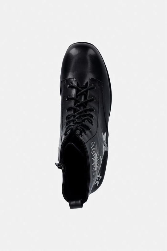 Členkové topánky Koi Footwear Astro Silver Star Moon Chunky Boots čierna Astro.Silver.Star