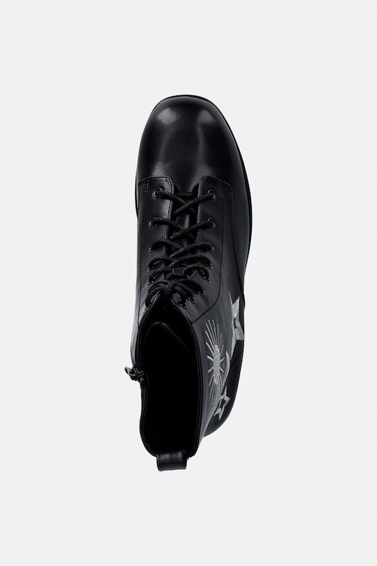 Členkové topánky Koi Footwear Astro Silver Star Moon Chunky Boots čierna Astro.Silver.Star