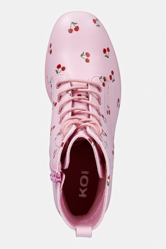 Μποτάκια εργασίας Koi Footwear Cherry Passion Platform Boots ροζ Cherry.Passion