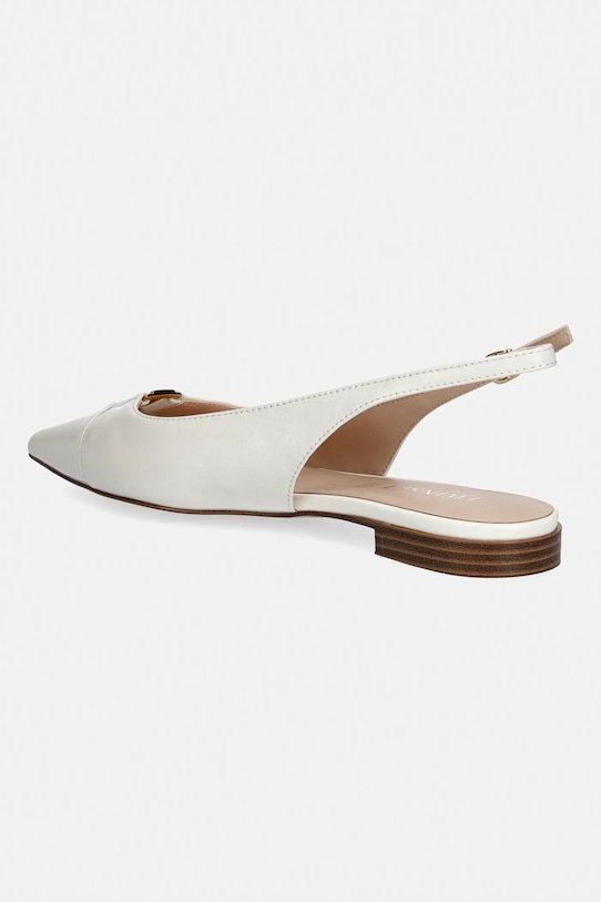 Obuwie Twinset baleriny skórzane 261TCP036.00381 beżowy