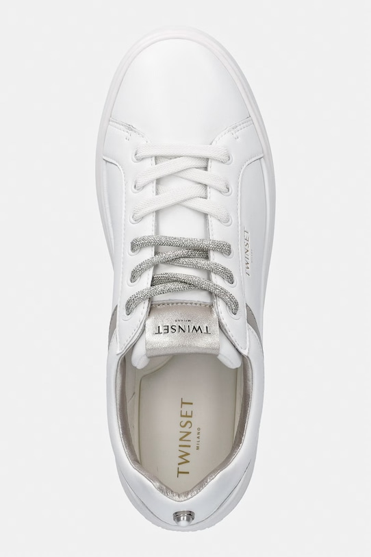 Twinset sneakersy skórzane biały 261TCP016.13246