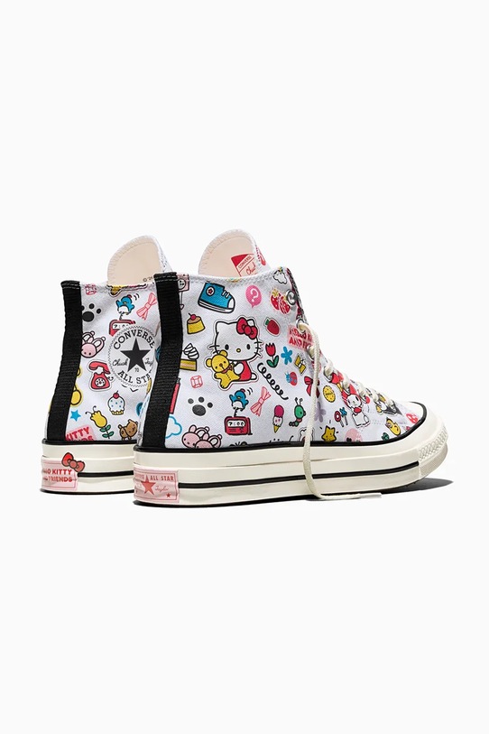 Obuwie Converse Converse x Hello Kitty Chuck 70 HI trampki damskie A17696C biały