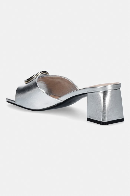 Obuća Valentino natikače s niskom potpeticom za žene od kože VALENTINE 91V1604NAP.490 srebrna