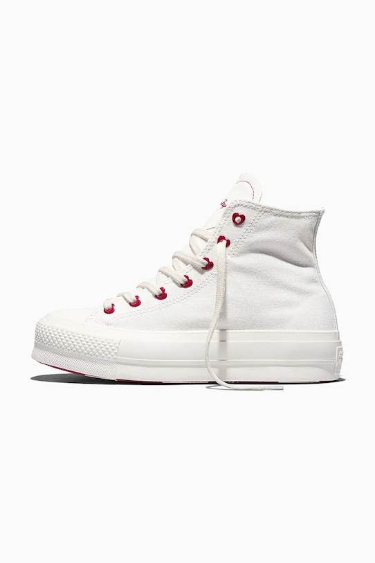 Detské tenisky Converse Chuck Taylor All Star Lift Valentine's Day biela A19058C