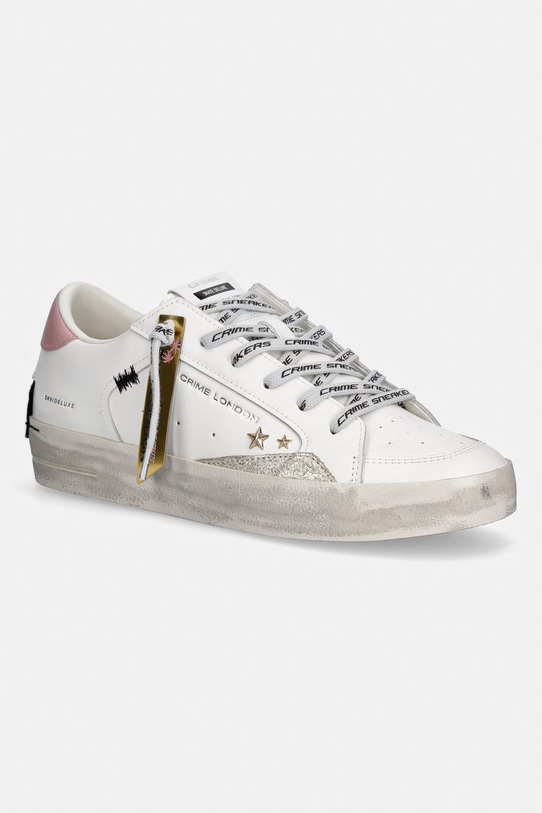 Crime London sneakersy skórzane SK8 DELUXE pozostałe biały 25103AA8.10