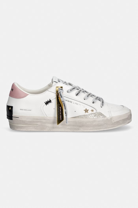 Crime London sneakersy skórzane SK8 DELUXE 25103AA8.10 biały SS26