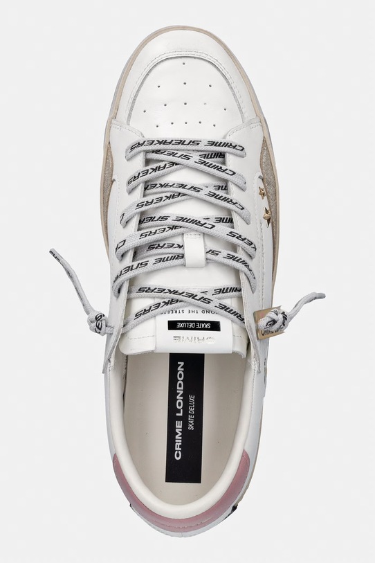 Crime London sneakersy skórzane SK8 DELUXE biały 25103AA8.10