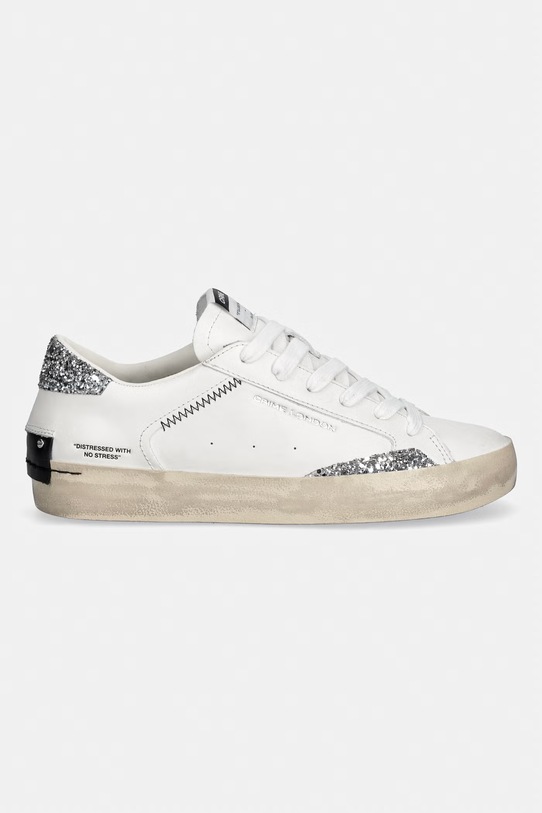 Crime London sneakersy skórzane DISTRESSED 29000PP8.10 biały SS26