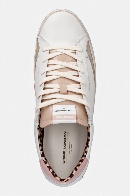 Crime London sneakersy skórzane DISTRESSED biały 29008PP8.10