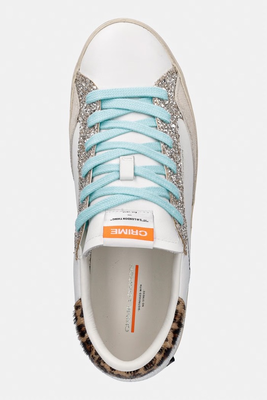 Crime London sneakersy skórzane DISTRESSED PLATFORM biały 29053PP8.10