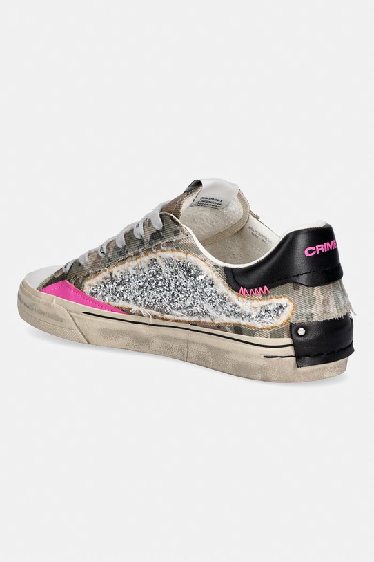 Obuwie Crime London sneakersy DISTRESSED PLATFORM 29073PP8.68 srebrny