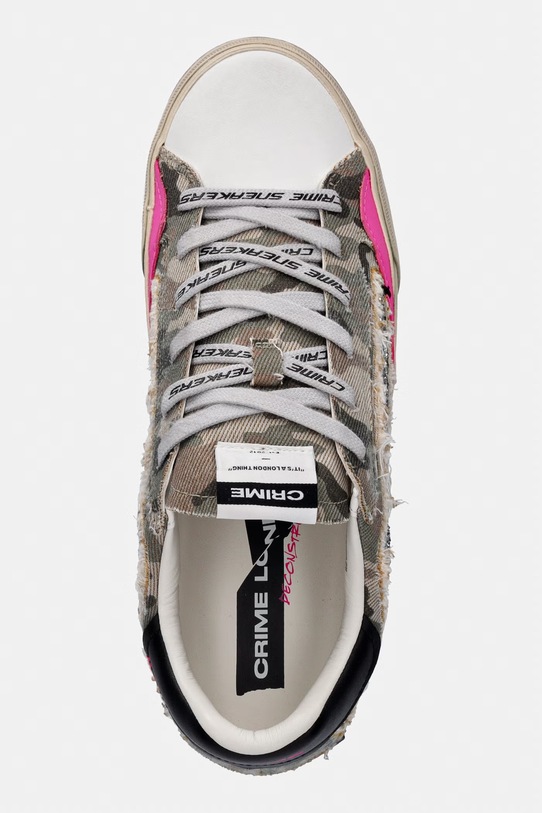 Crime London sneakersy DISTRESSED PLATFORM srebrny 29073PP8.68