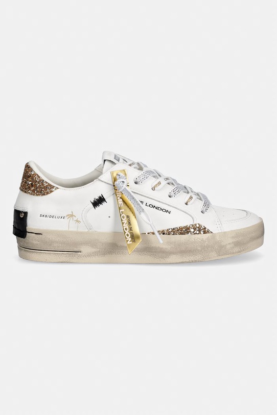 Crime London sneakersy skórzane SK8 DELUXE 29102PP8.10 biały SS26