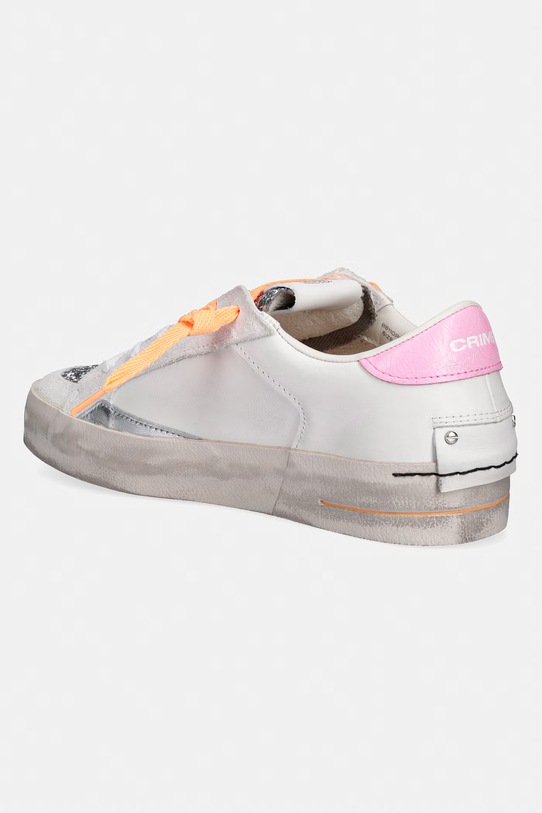 Παπούτσια Crime London SK8 DELUXE γυναικεία sneakers από δέρμα 88110PP8.10 λευκό