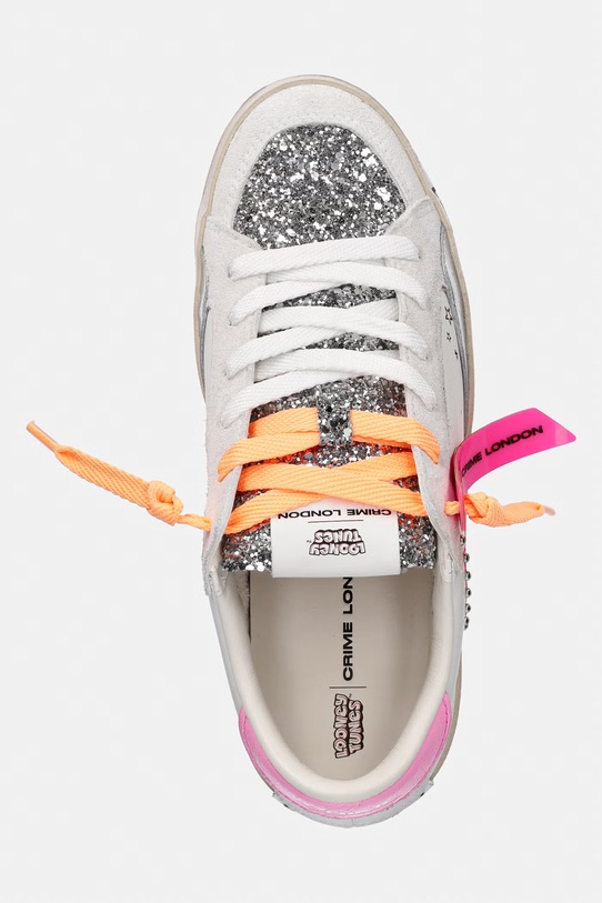 Crime London SK8 DELUXE γυναικεία sneakers από δέρμα λευκό 88110PP8.10