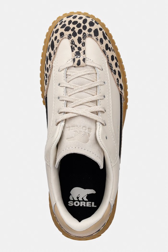 Sorel sneakersy skórzane ONA AVE T-TOE beżowy 2144991193